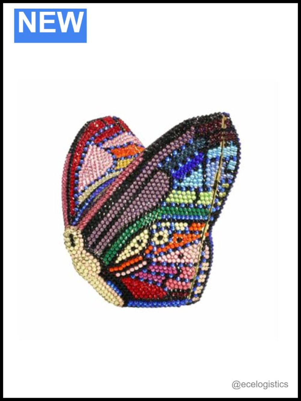 Luxury Butterfly Rhinestone Clutch Purse Crystal Evening Bag Bridal Prom Handbag